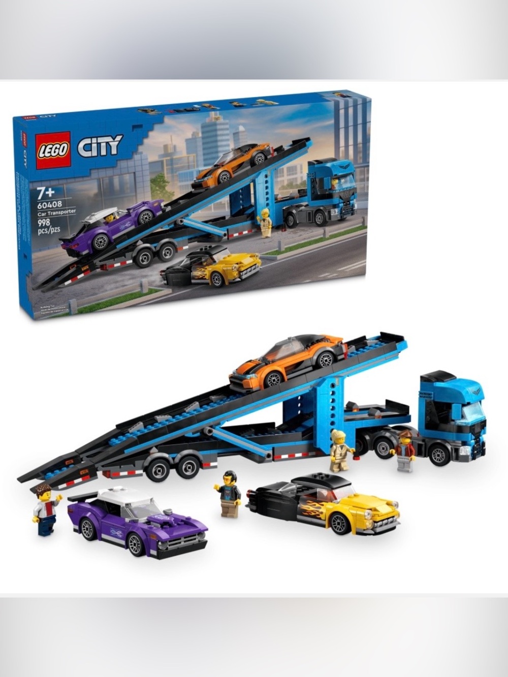 New LEGO CITY 60408 Car Transporter Factory Sealed New in Box Retired